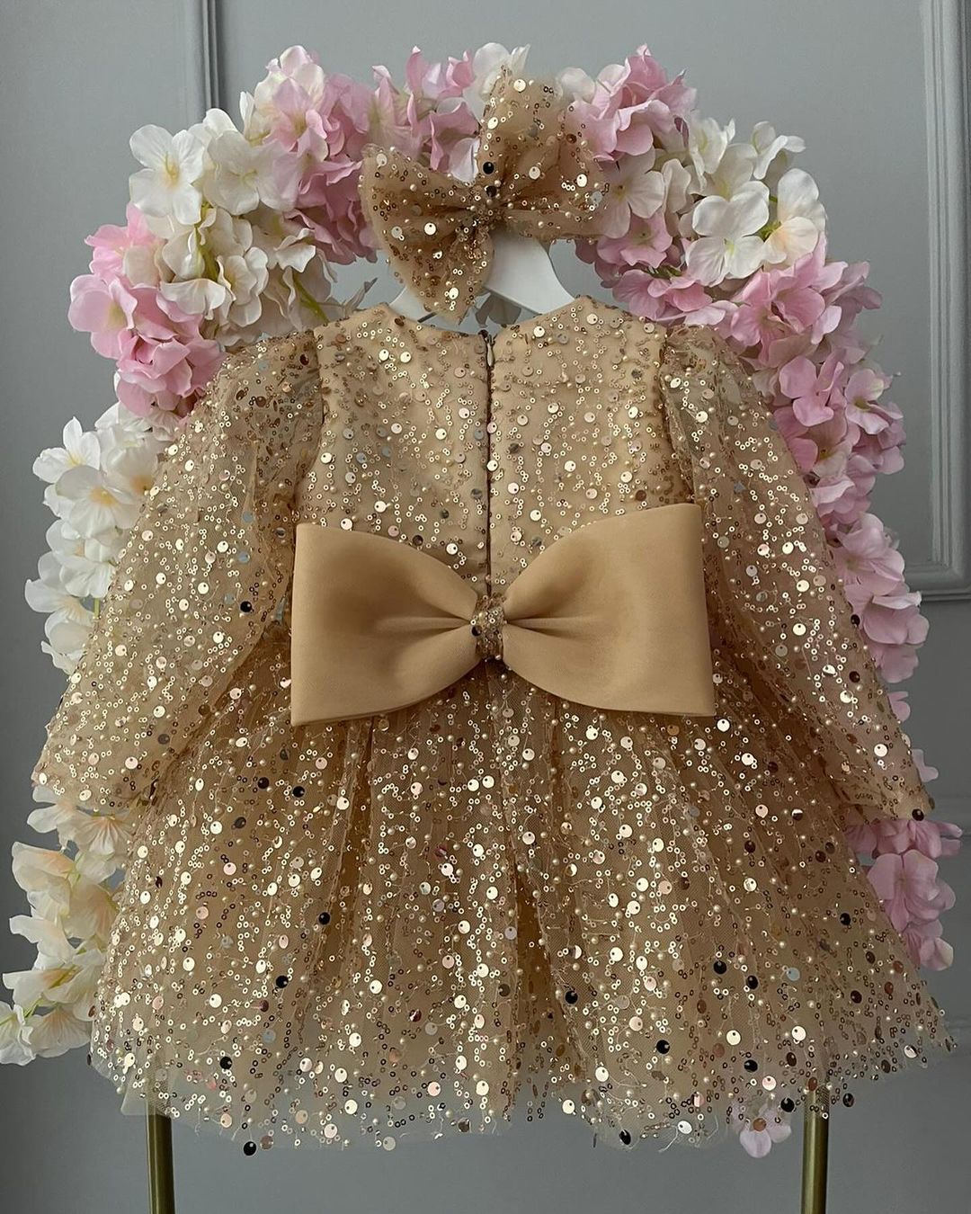 Luxurious Gold Sequence baby Dress