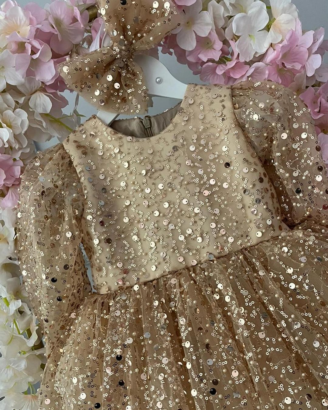 Luxurious Gold Sequence baby Dress