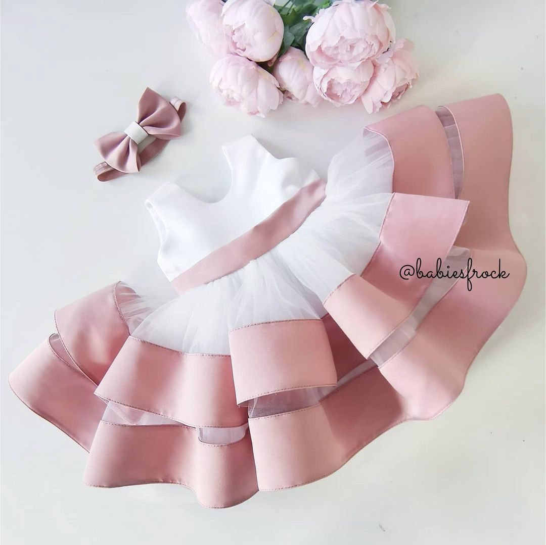 Beautiful layered birthday girl dress